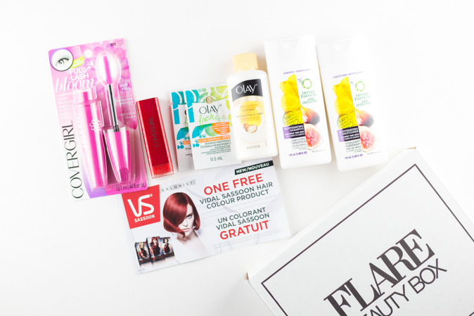 flare beauty box classic and fearless partnered with p&g and topbox review