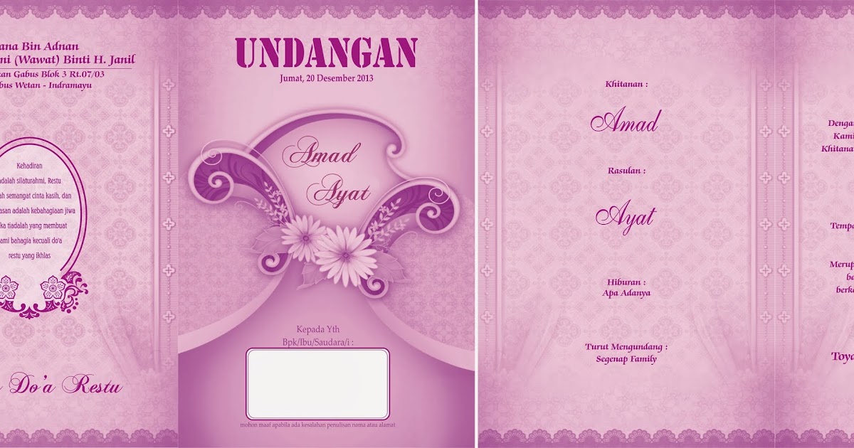 CETAK UNDANGAN MURAH Undangan Satu Warna