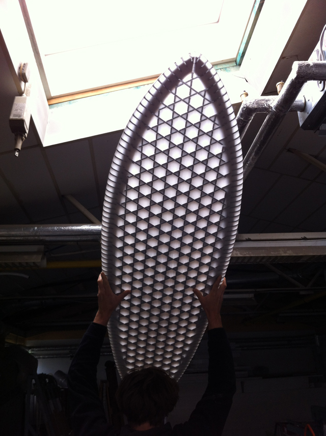 responsive design blog Quarter Iso Grid Cardboard Surfboard Study