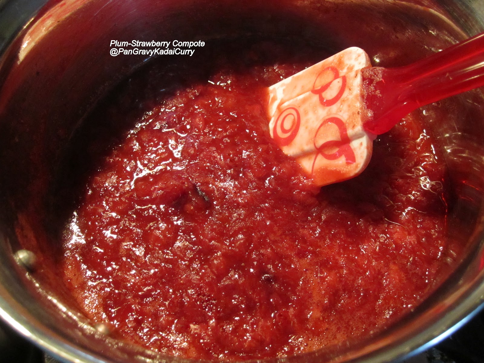 Pan Gravy Kadai Curry Spiced FlaxseedOatmeal With Plum Strawberry