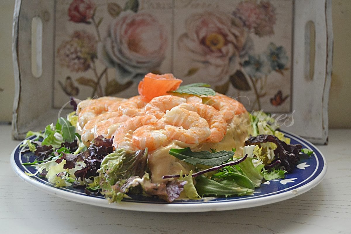 Ensaladilla De Patatas Y Langostinos.para San Valentín
