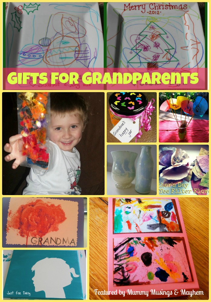 Christmas gifts for grandparents from toddler Rudolph the Red-Nosed Reindeer. Everybody's favorite reindeer is two handprints away from being the focal piece of the art display on the refrigerator. Add on some fuzzy poms poms and goofy eyes to outfit him in his best gear.