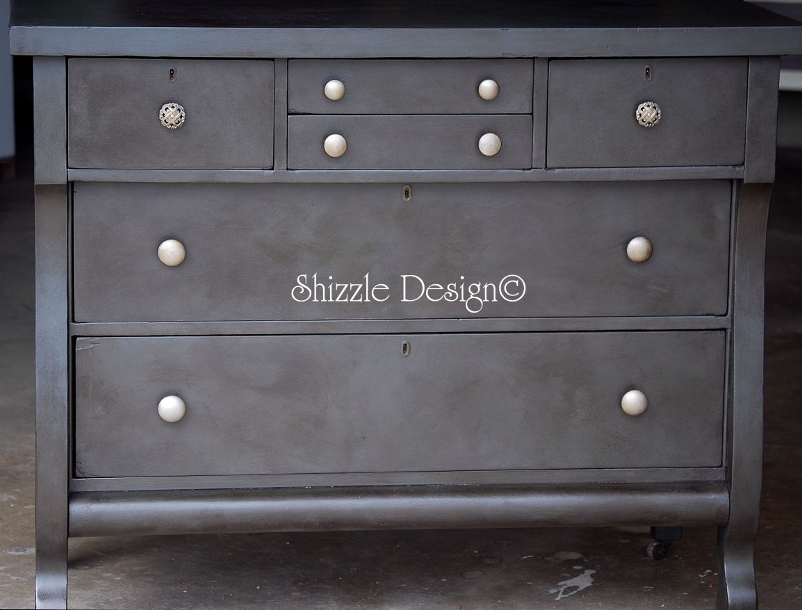 Shizzle Design Antique Empire Dresser With A Rich Weathered