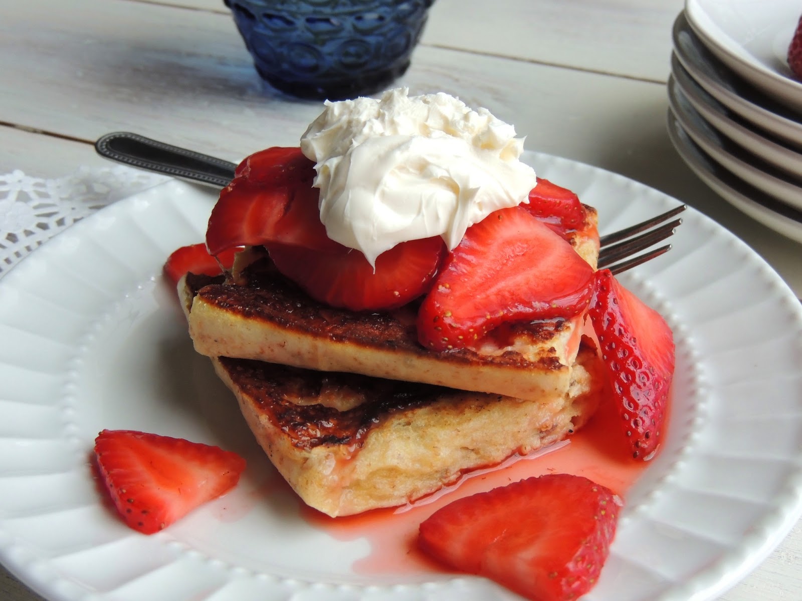 Leave a Happy Plate Easy French Toast Strawberry Shortcake