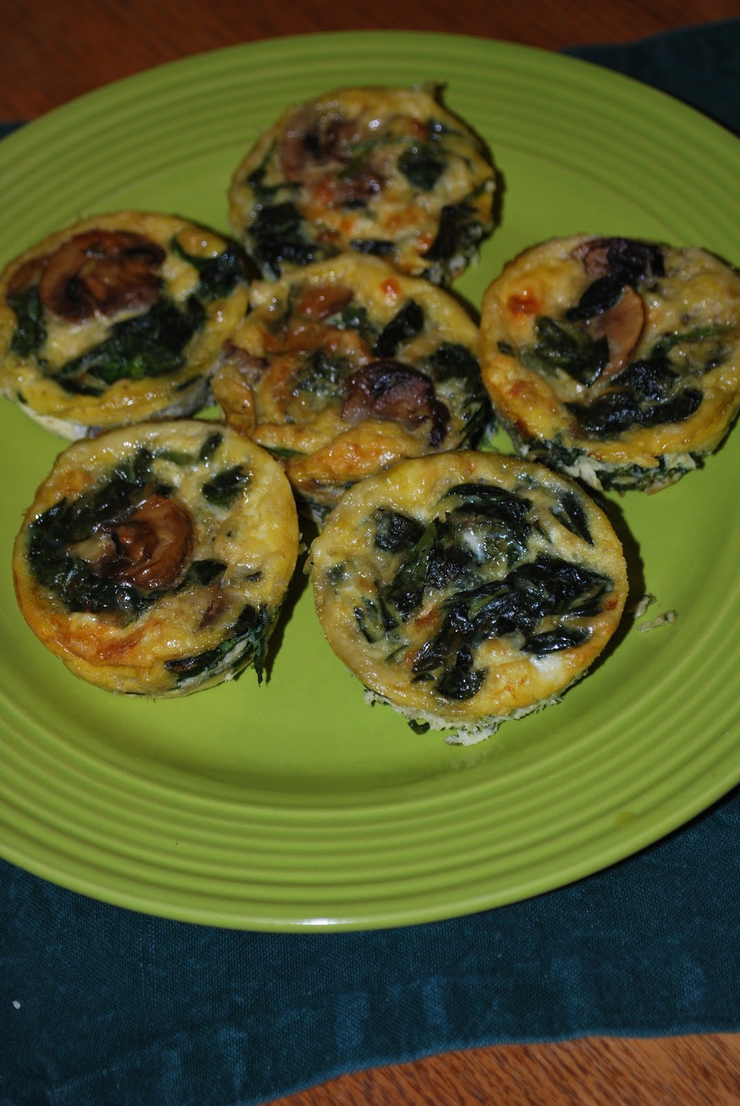 Spinach Mushroom Quiche Cups
