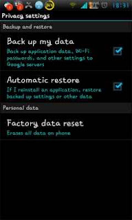 Factory Reset android