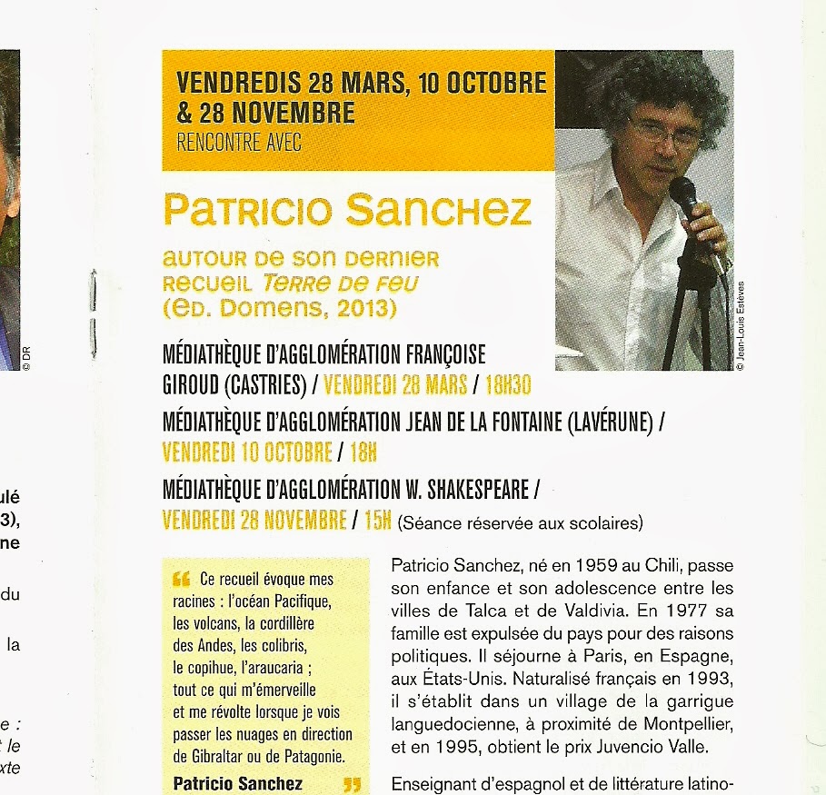 Programa literario 2014 - Patricio SANCHEZ ROJAS