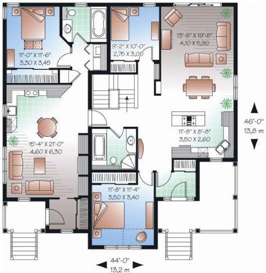 Planos de Casas, Modelos y Diseños de Casas: Planos de casas con dos