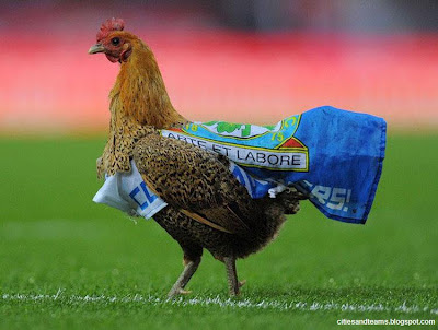 Blackburn Rovers Fans Protest Venkey With Chicken At Ewood Park