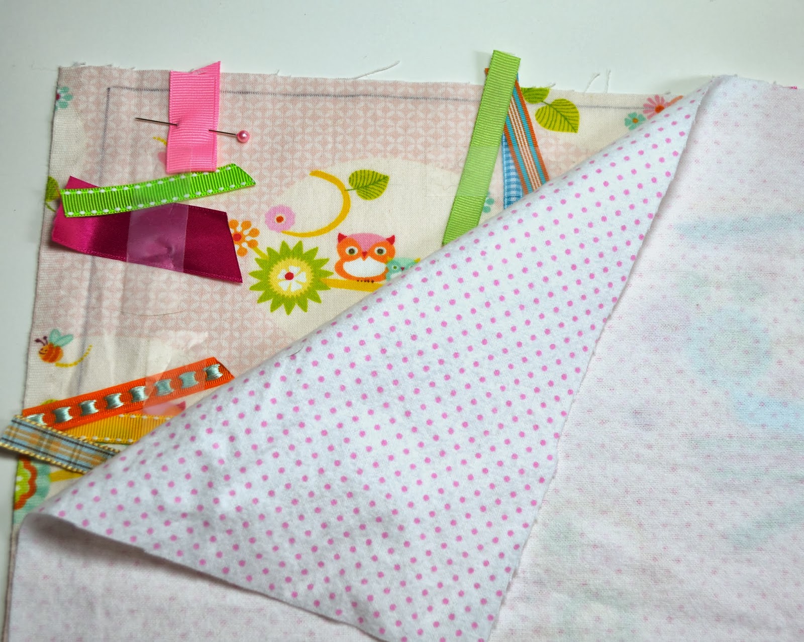 TEXTILE TROLLEY Tutorial How to make a Tag Blanket / Lovie / Security