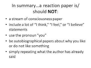 the help reaction paper