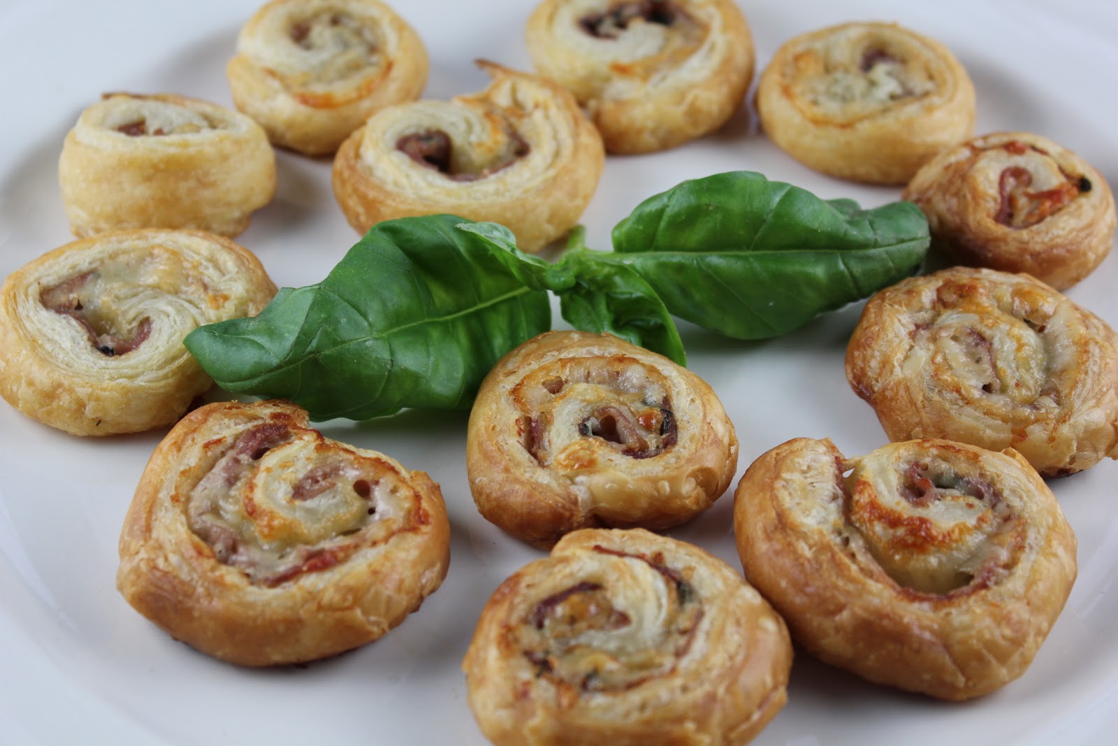Prosciutto Gruyère Pinwheels made with Homemade Puff Pastry That