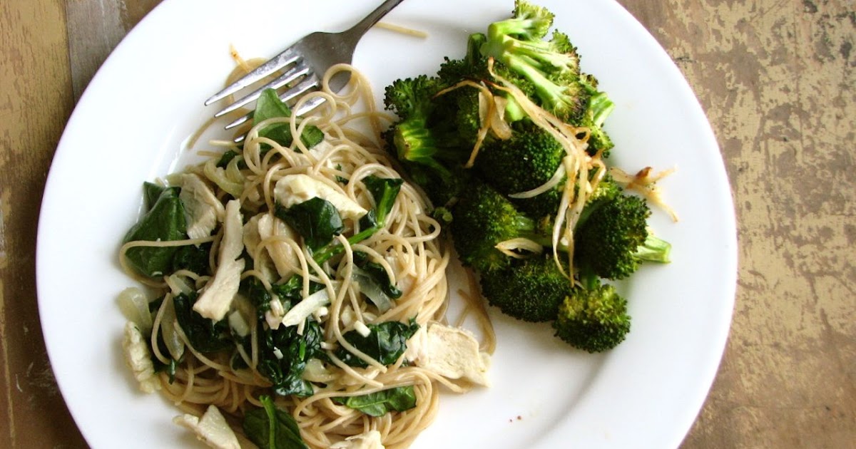 Delectably Mine Capellini with Chicken, Spinach and Camembert