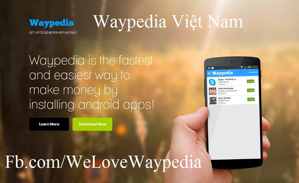 Waypedia Kiếm tiền trên điện thoại Android