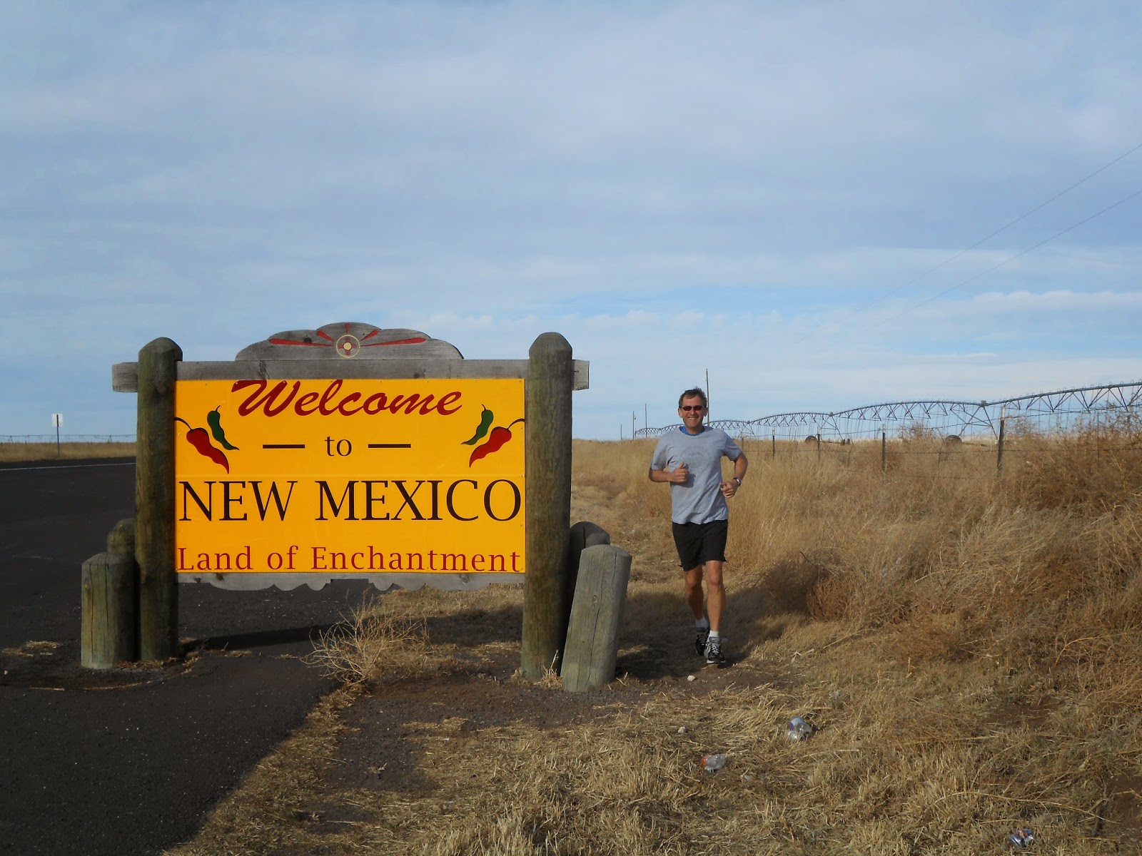 Running State Lines USA Oklahoma New Mexico Enchanting State
