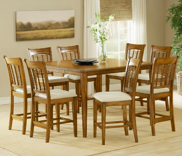 Square Dining Table for 8 Size Leafs from Wood