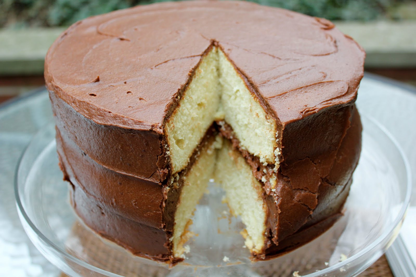 Yellow Cake with Fudge Icing