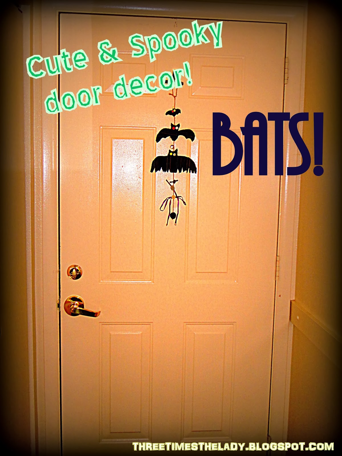 Three Times the Lady Bat DOOR Decor