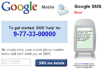 SMS your search query to Google