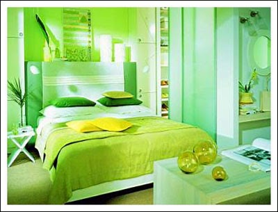Dormitorios en verde limón - Ideas para decorar dormitorios