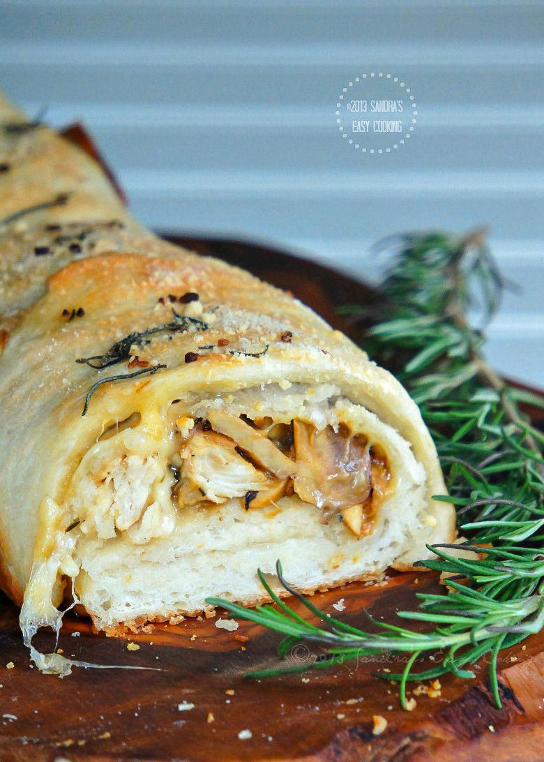 Greek Chicken Stromboli Sandra's Easy Cooking
