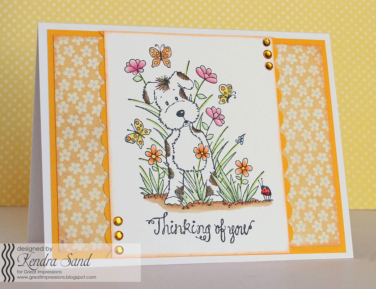 Luv 2 Scrap n' Make Cards, Kendra Sand, Great Impressions Stamps, Thinking of You Card