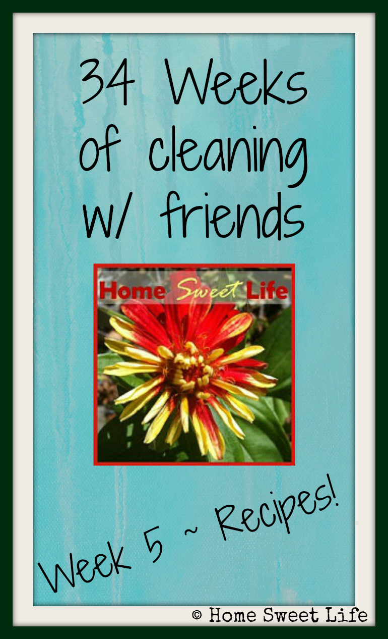 week 5 of cleaning with friends - recipes