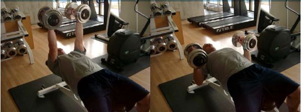 Physical Fitness Db Close Grip Flat Bench Press