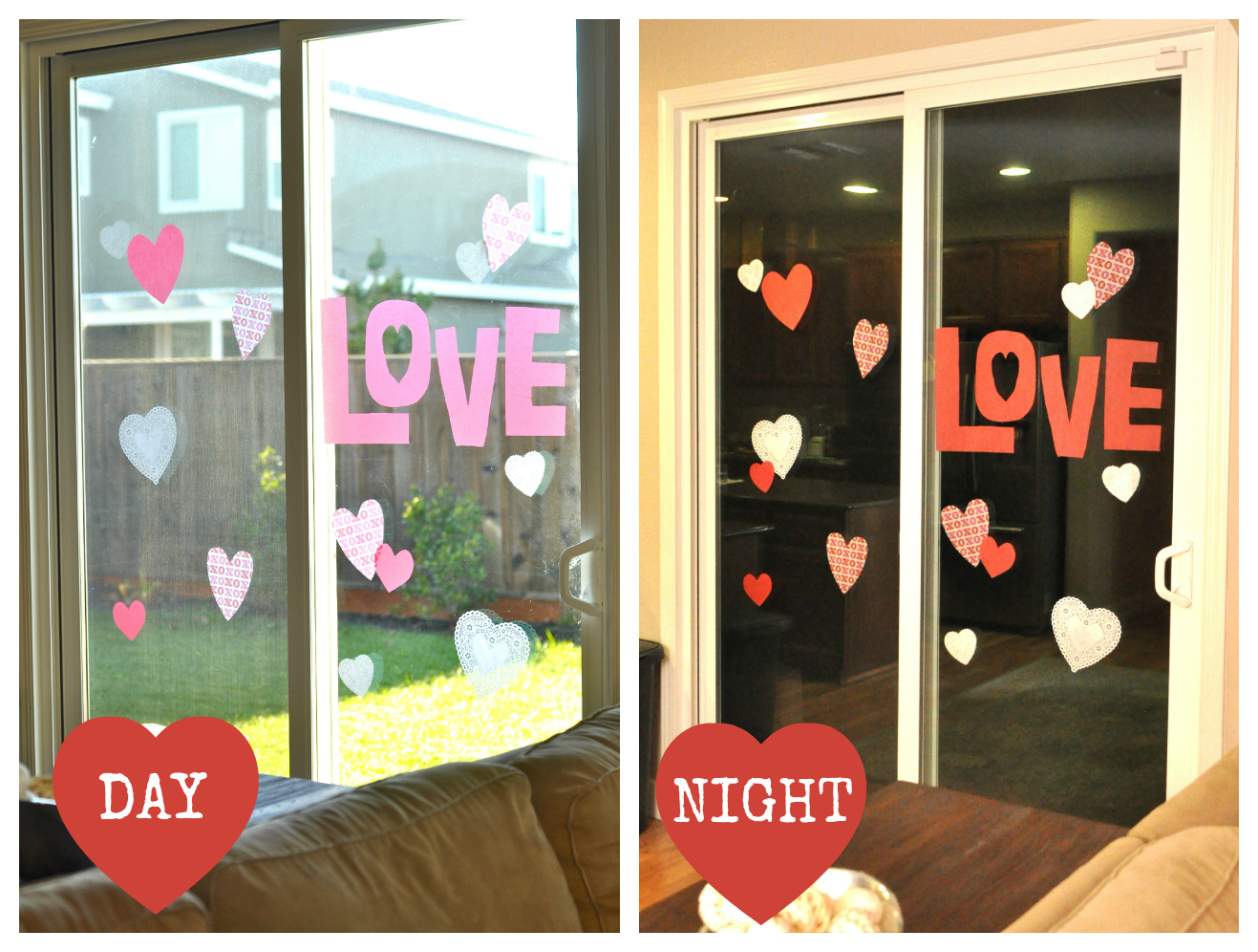 Creative Juice {TUTORIAL} valentine tissue paper window decorations