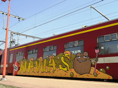 Action painting bringing art to the trains