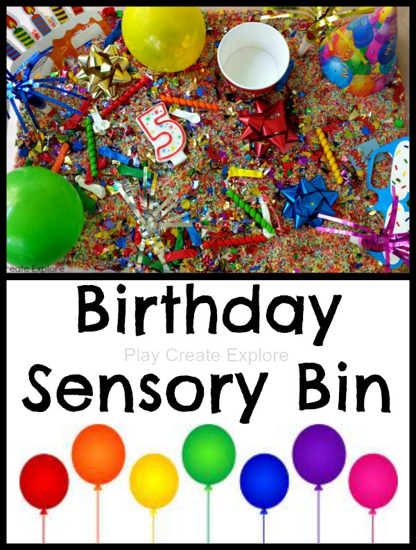Play Create Explore Birthday Sensory Bin