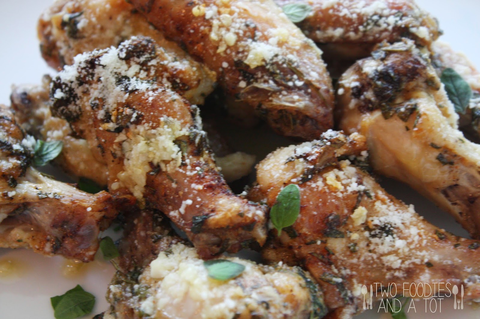 Two foodies and a tot Baked parmesan herb chicken wings