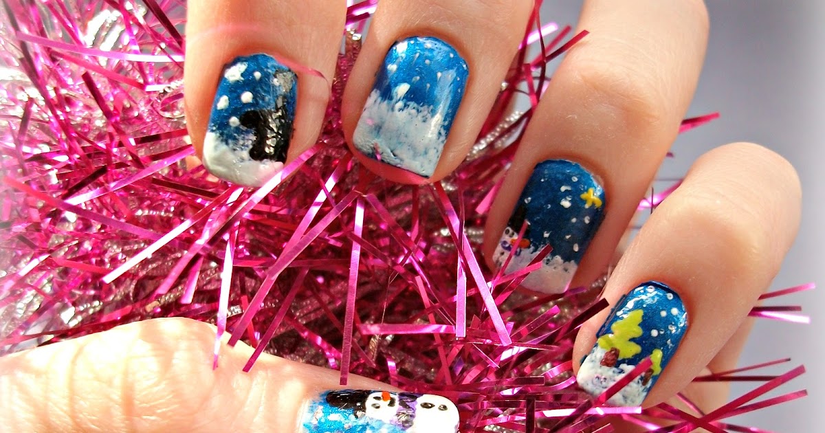 A new beginning: Christmas nails - Muñeco de nieve.