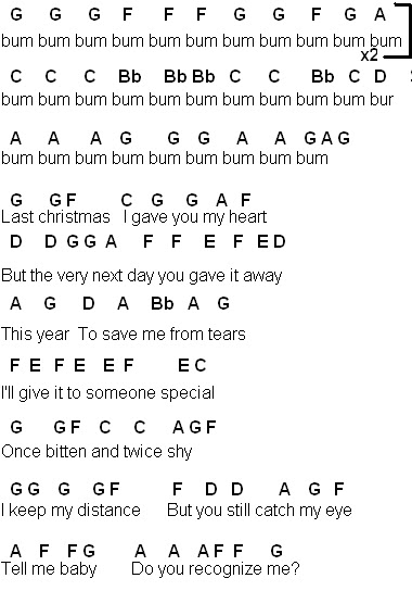 flute sheet music last christmas glee i m dreaming of a white christmas sheet music free