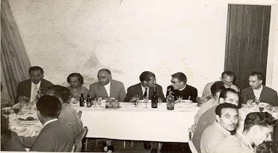 Comida en Castellar de N’Hug en el III Torneo Nacional de Ajedrez de La Pobla de Lillet 1957