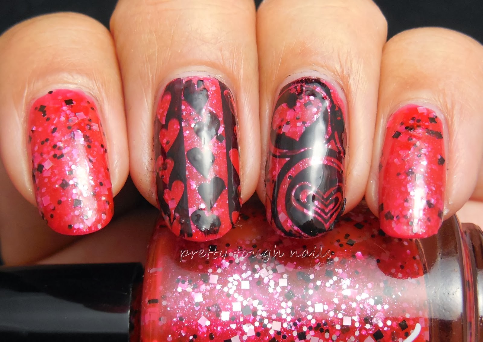 Hare Polish The Red Room With Pueen Stamping
