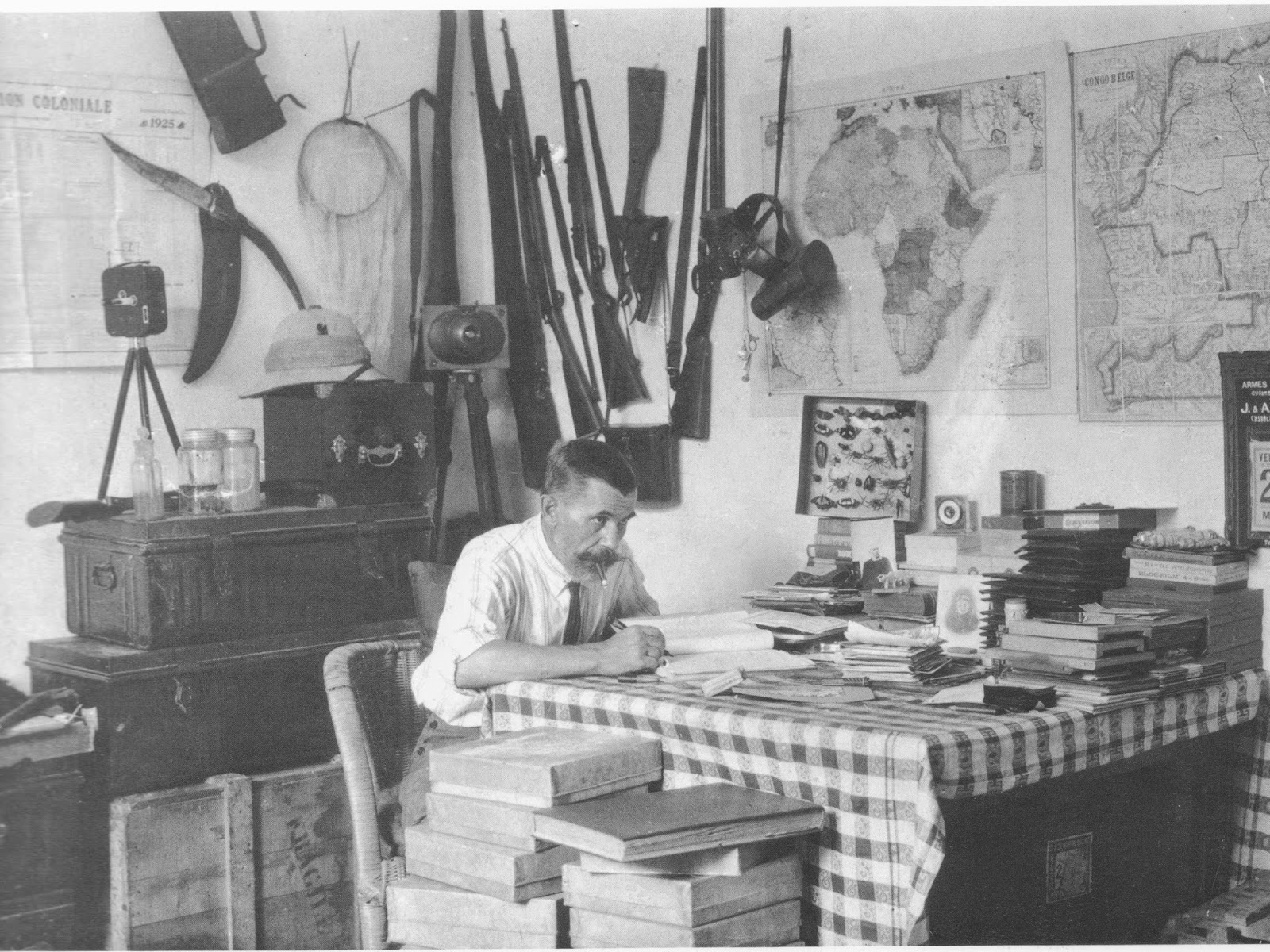 Kinshasa Then and Now Leopoldville 1924 Photo Zagourski Opens Shop