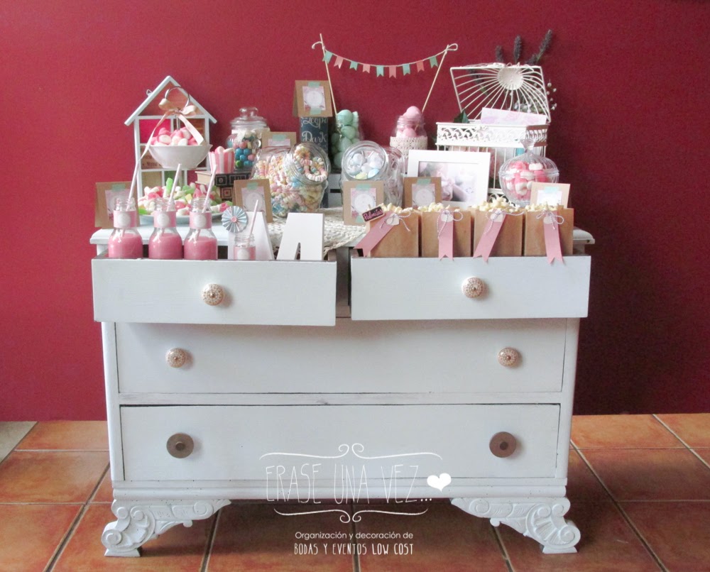 Érase una vez Bodas y Eventos: El buffet de golosinas del bautizo de