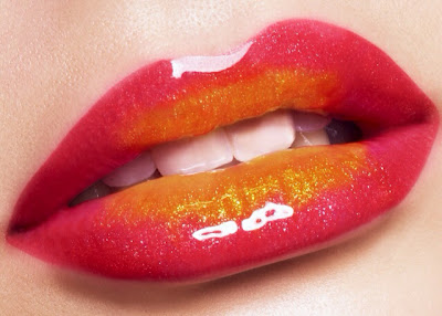 Cute Pink Orange Lip Makeup