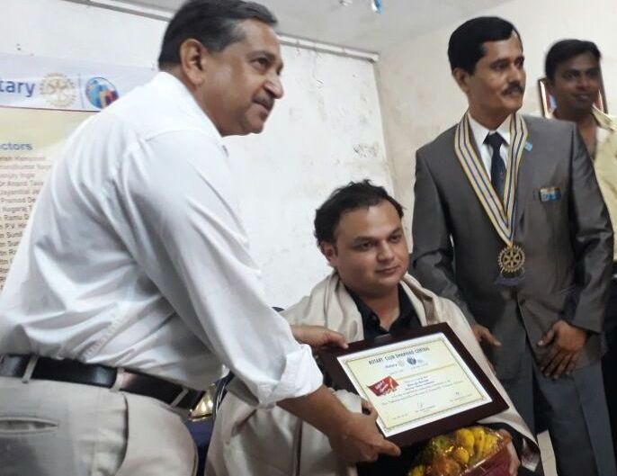 Awarded Certificate at the felicitation ceremony