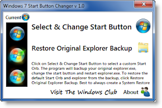 Download Window 7 Start Button Changer v 1.0