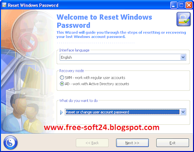 Reset Windows Password Advance Edition windows 7 xp 8