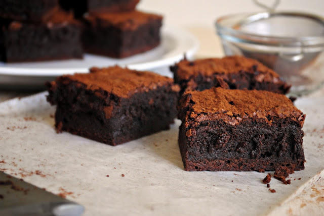 Spicy Chocolate Cayenne Truffle Brownies l SimplyScratch.com