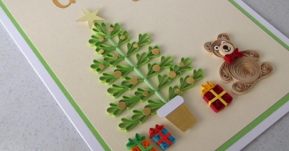Paper Daisy Cards: Another quilled Christmas card