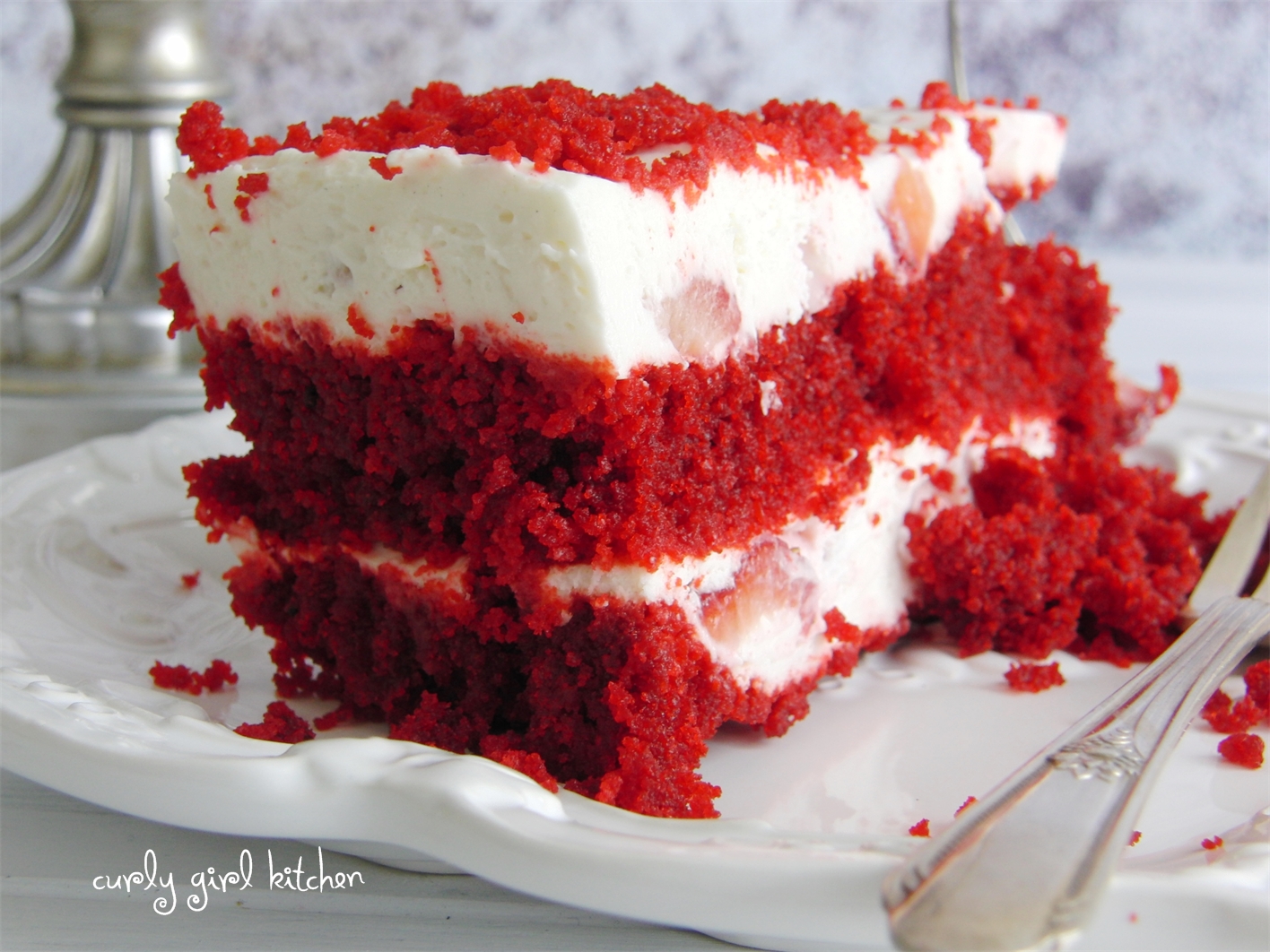 Curly Girl Kitchen Red Velvet Strawberry Cheesecake