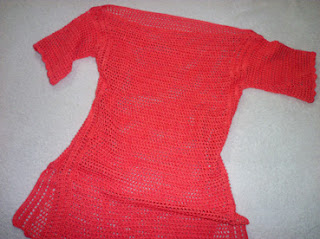 vestido crochet, crochet mangas 3/4, crochet verano, vestido tejido crochet