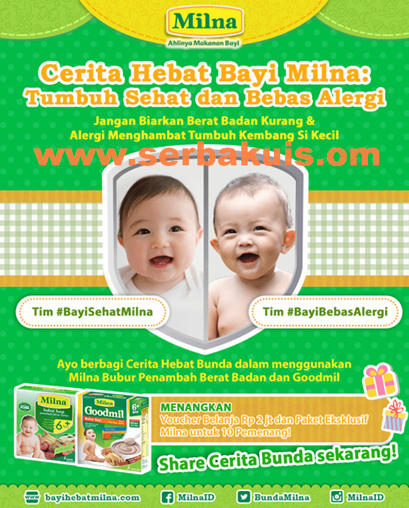 Kontes Cerita Bayi Hebat Milna Berhadiah Voucher Belanja 2 Juta Kontes Cerita Bayi Hebat Milna Berhadiah Voucher Belanja 2 Juta