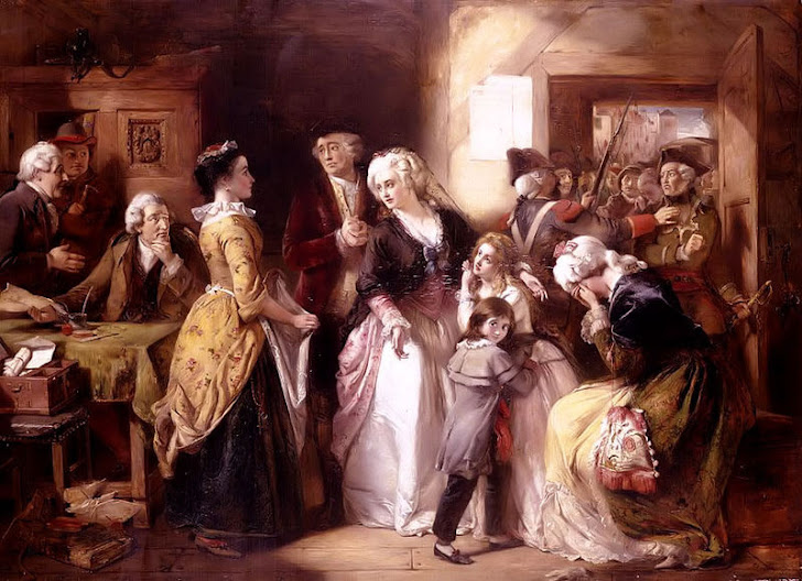Luís XVI com sua mulher e seus filhos