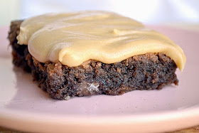 Clean Eating Brownies with Peanut Butter Frosting