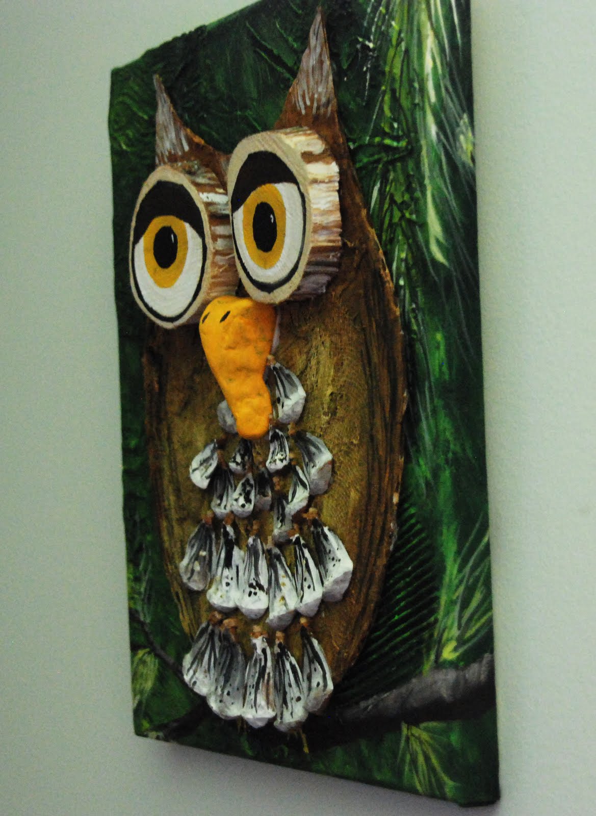 that artist woman Mixed Media Owl